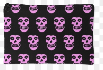 The Misfits Crimson Ghost Pink Print Makeup Bag Accessory Pouch - Mat Emoji,Emoticon Makeup