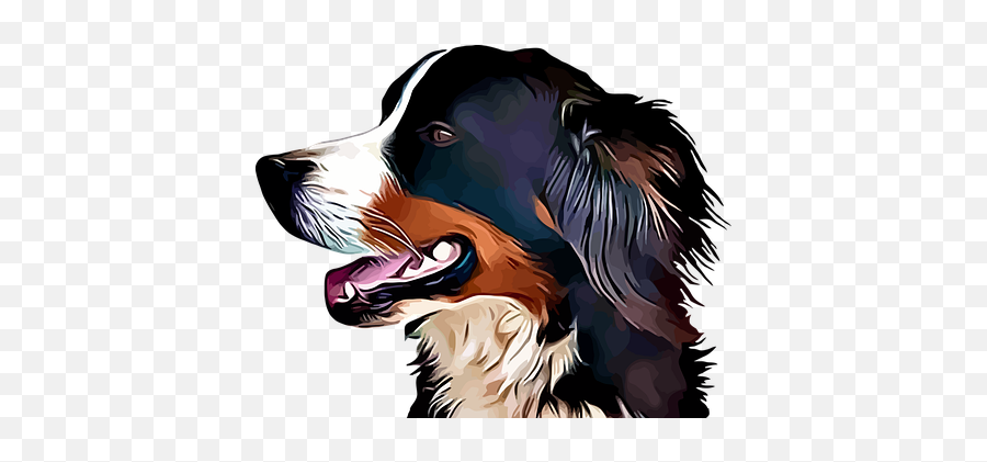 Big Dog Dog Illustrations - Bernese Mountain Dog Art Emoji,Milky Emotions Pets