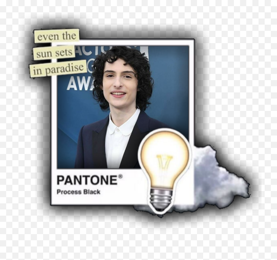 Finnwolfhard Finn Wolfhard Sticker By - Incandescent Light Bulb Emoji,Sun Bulb Emoji