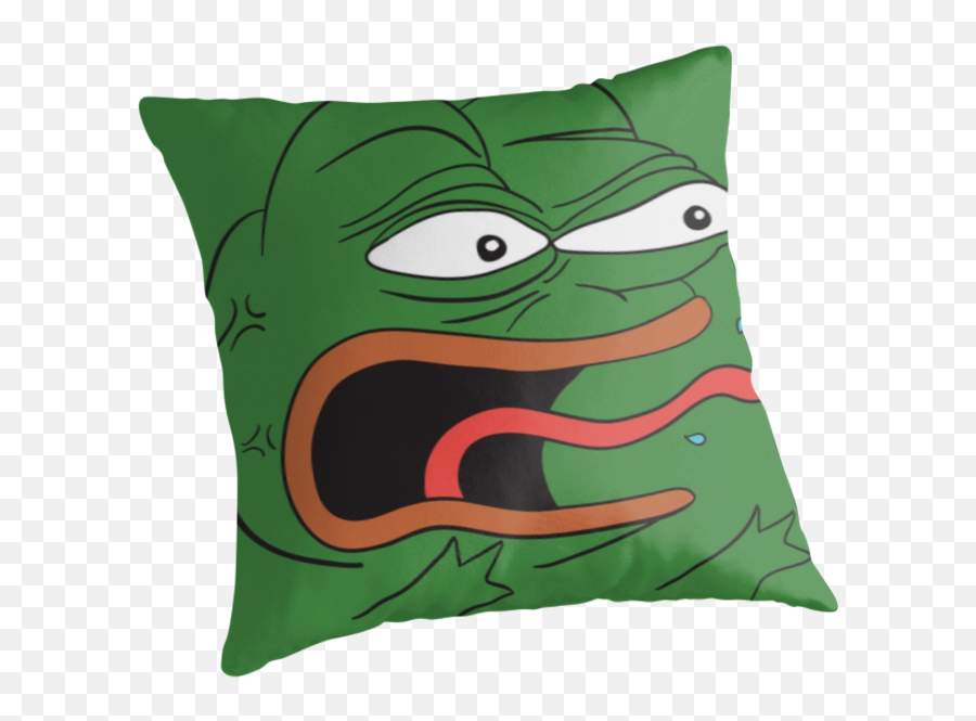 Pin Op Pepe Throw Pillows - Fictional Character Emoji,Emoji Pillows Angry