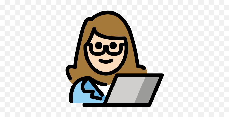 U200d Woman Technologist Light Skin Tone Emoji - Technologist Clipart,Sun Emoji For Computer