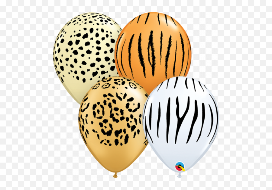 50 X 11 Qualatex Safari Animal Print Helium Balloons Asstd - Pink Animal Print Balloons Emoji,Emoji Balloons For Sale