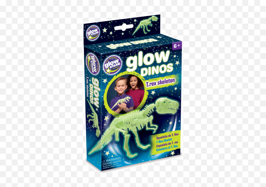 Glow Dinos T Rex Skeleton - Glow In The Dark Stars Emoji,T Rex Emoji