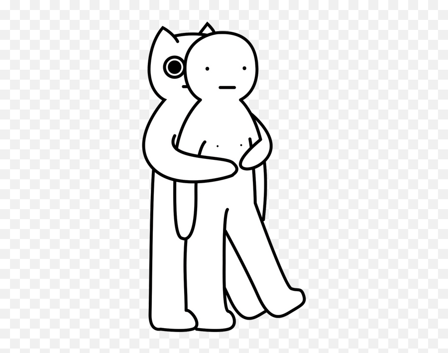 Extra Hug Sticker By Bifng - White 3x3 Hug Stickers Standing Around Emoji,Four Main Emotions Drawn