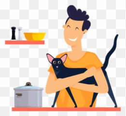 Malik - Feed My Cats Hd Cartoon Emoji,Cat Emotion Giving Cookie