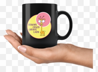 Beware Crazy Giraffe Lady Funny 11oz - You Cant Spell Hero Without Hr Mug Emoji,Beware Emoticon