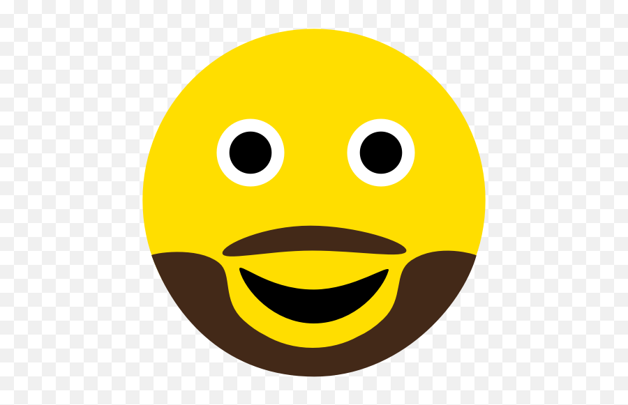 Beard Emoji Face Happy Icon - Emoticon Con Barba,Suspicious Face Emoji