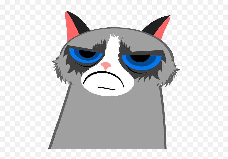 Grumpy Cat Cartoon Transparent Background - Cat Emoji,Grumpy Cat Emoji Png
