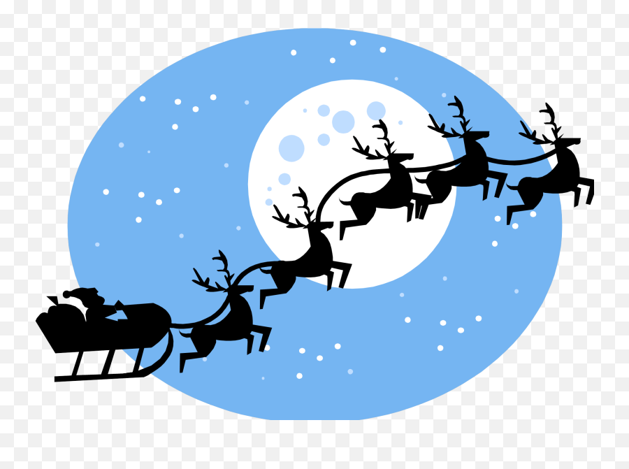 Santa In Flying Sleigh - Santau0027s Reindeer Maths Puzzle Noel Emoji,Sleigh Emoji
