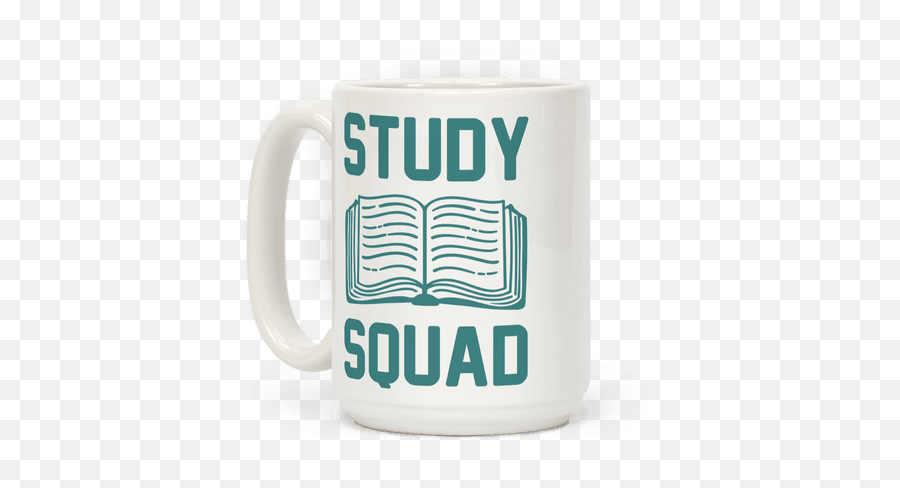 Study Squad Coffee Mugs Lookhuman Mugs Book Gifts Book - Serveware Emoji,Dhrug Emoticon