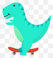 Phonics S Blends - T Rex On Skateboard Cute Emoji,Skateboard Gif Emoji