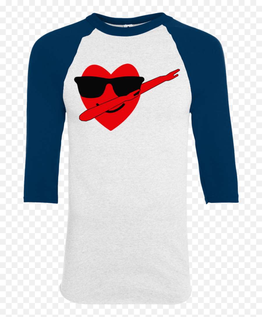 Heart Emoji Dabbing For Valentineu0027s Day Raglan U2013 Tee Support,Valentine Heart Emoticon