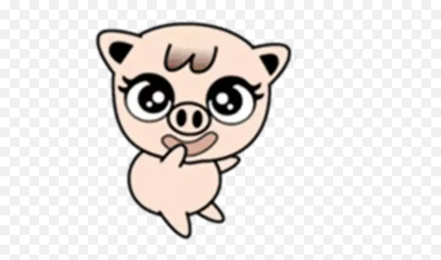 Lovely Little Pig Stickers For Whatsapp Emoji,Pig Kawaaii Emoticon