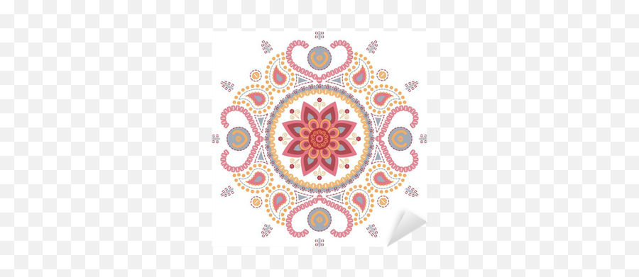 Lotus Mandala Wallpaper Sticker U2022 Pixers - We Live To Change Emoji,Crystal Emotion Mandalal Shower Curtain