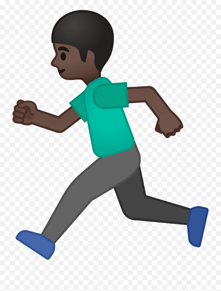 Dark Skin Tone Emoji - Black Emoji Man Running,Emoji Joggers Mens