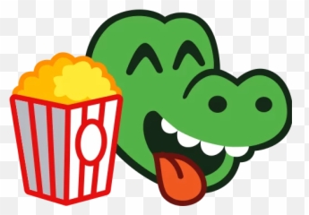 Telegram Sticker From Collection Mydealz Kroko Emoji,Popcorn Emoji