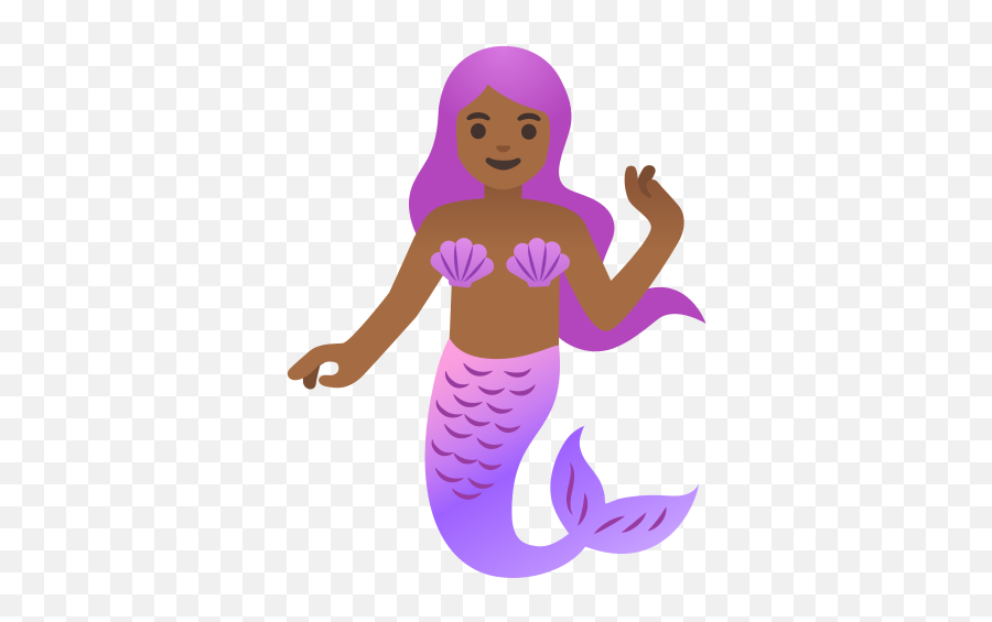 U200d Mermaid Medium - Dark Skin Tone Emoji Emoji Sereia Morena,Black Girl Shrug Emoji