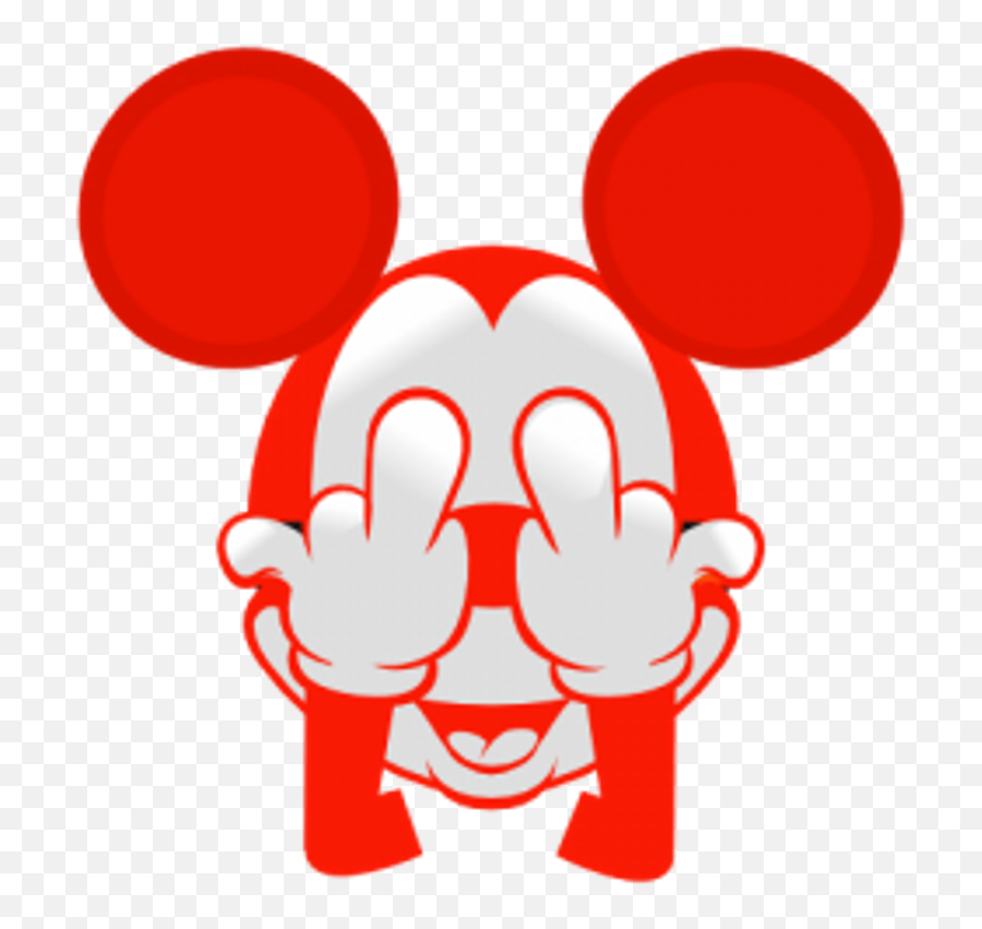 Middle Finger Clipart - Va Mickey Ta Mère Emoji,Emoticon Giving The Finger