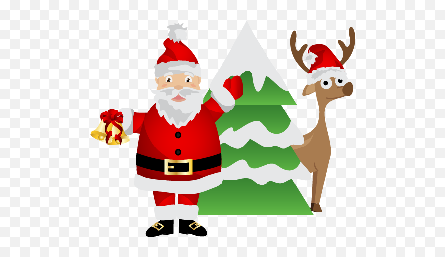 Black Santa - Reno Y Santa Arbol Emoji,Black Santa Emoji