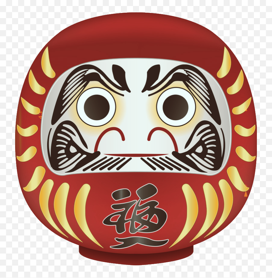 Daruma Japan Japanese Nipon Sticker - Daruma Doll Emoji,Japanese Doll Emoji