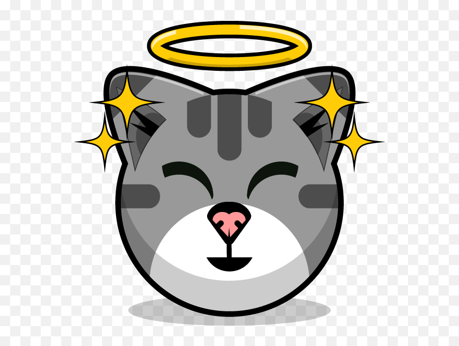 Kitty Cat Stickers - Dot Emoji,Cat Emoji Meme