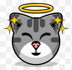 Kitty Cat Stickers - Dot Emoji,Cat Emoji Meme
