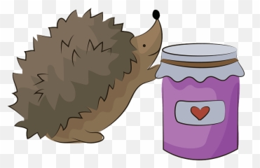 Hedgehog And A Jar Of Jam Clipart Free Download Transparent - Lid Emoji,Mason Jar Emoji