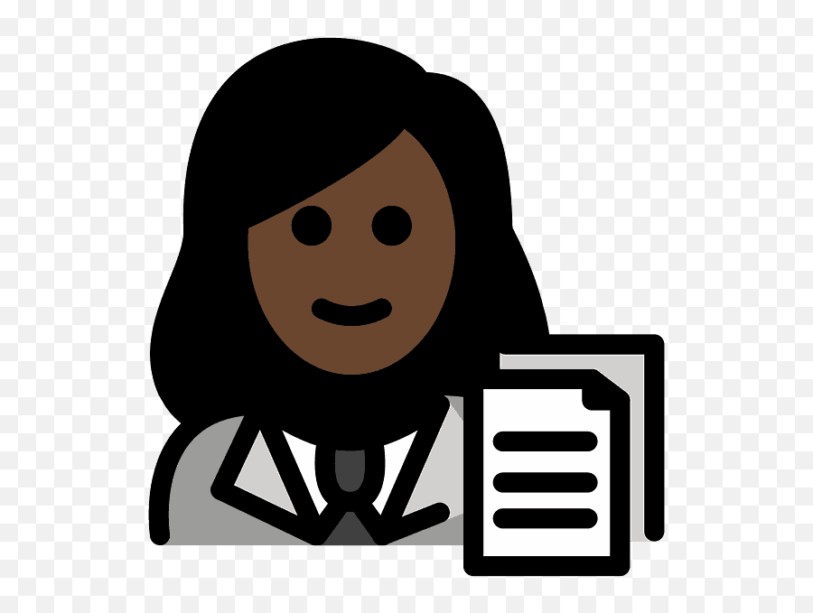 Woman Office Worker Emoji Clipart - Clip Art,Black Hair Emoji