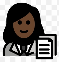Woman Office Worker Emoji Clipart - Clip Art,Black Hair Emoji