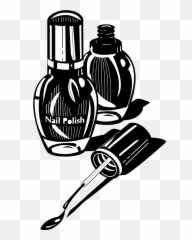 Line Art - Nail Polish Clip Art Black And White Emoji,Nail Polish Bottle Emoji