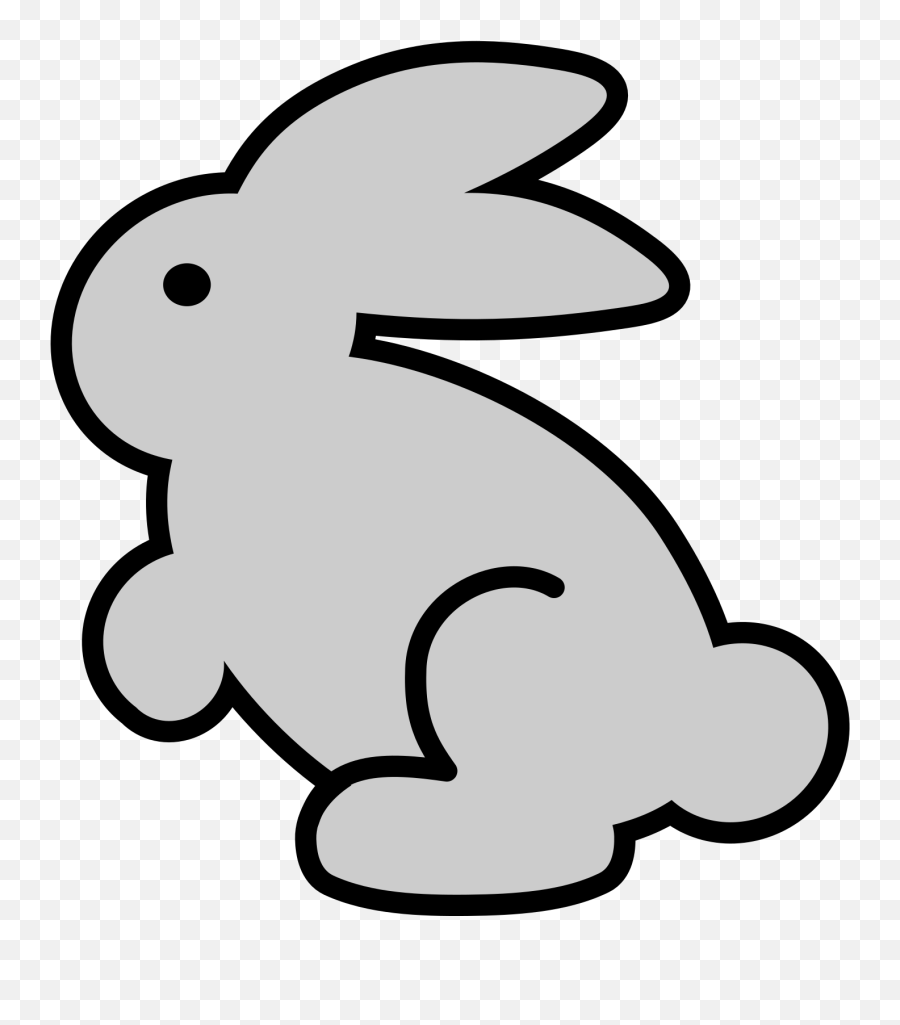 Bunny Rabbit Clipart Free Graphics Of Rabbits And Bunnies 3 - Black And White Rabbit Clipart Emoji,Bunny Emoji Ideas