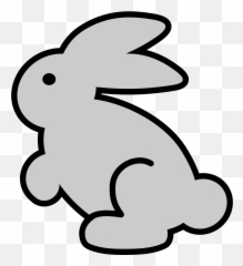 Bunny Rabbit Clipart Free Graphics Of Rabbits And Bunnies 3 - Black And White Rabbit Clipart Emoji,Bunny Emoji Ideas