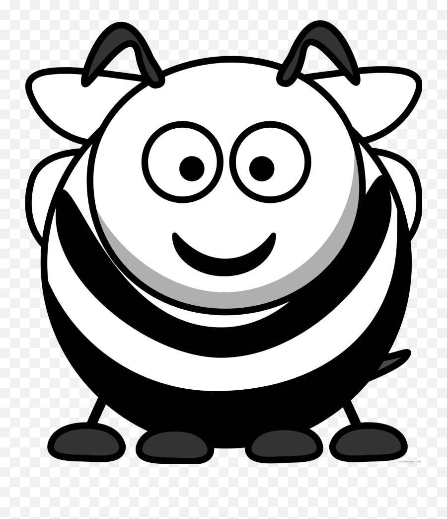 Bee Black And White Wevur1 Coloring - Clip Art Bee Emoji,Clown Emoji Twitter Sheriff Of