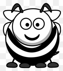 Bee Black And White Wevur1 Coloring - Clip Art Bee Emoji,Clown Emoji Twitter Sheriff Of