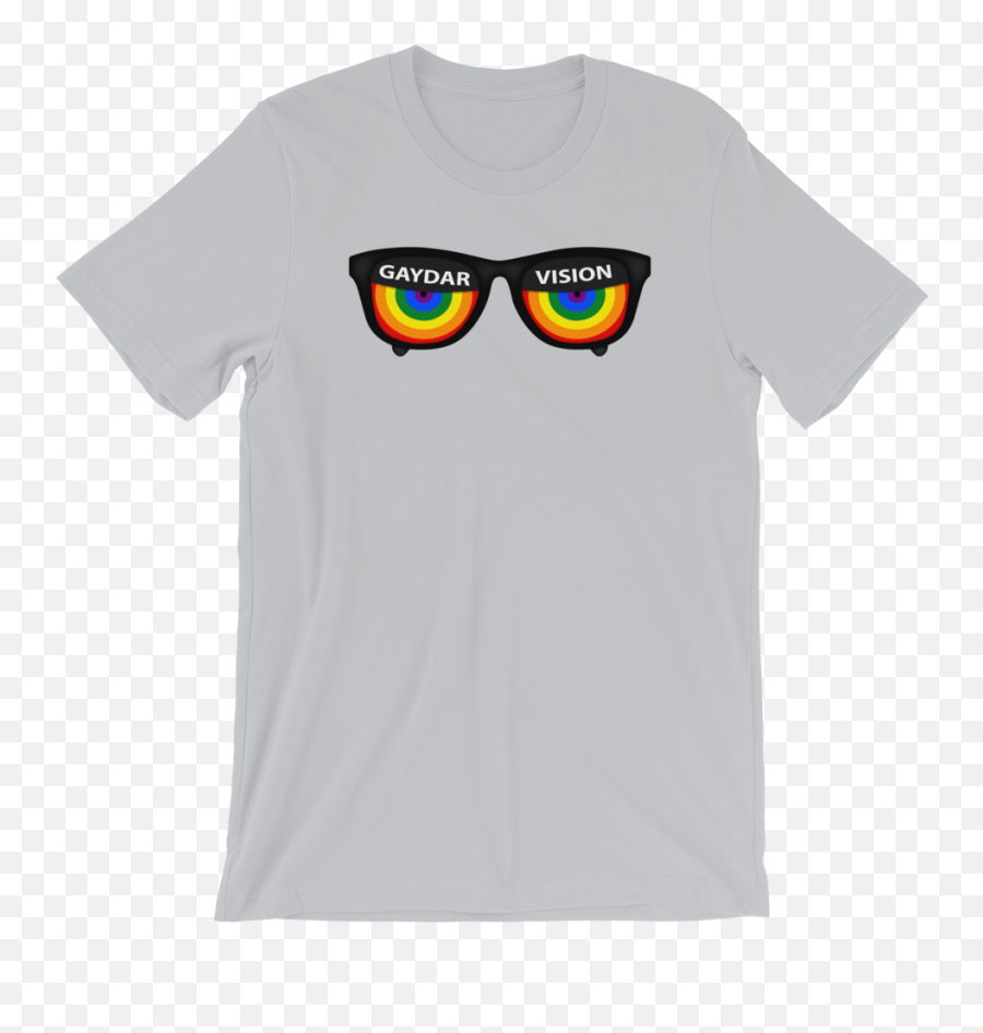 Gaydar Vision Glasses - Short Sleeve Emoji,Vision Emoticon Gaydar Vision Glasses - Short Sleeve Emoji,Vision Emoticon