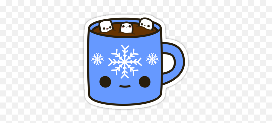 Hot Chocolate Clipart Kawaii Drawings - Kawaii Hot Chocolate Marshmallow Emoji,Cold Weather Emoji