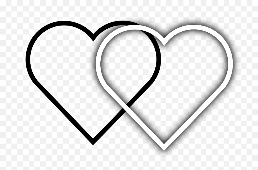Free Black And White Broken Heart Download Free Clip Art - White Sticker Heart Transparent Emoji,Black Heart Emoji Copy