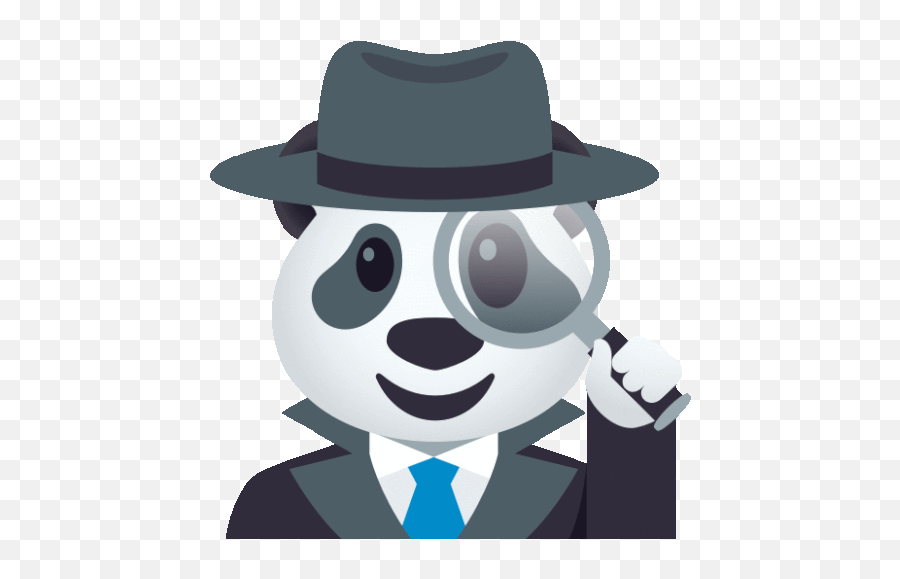 Investigator Panda Gif - Investigator Panda Joypixels Discover U0026 Share Gifs Costume Hat Emoji,Stalker Emoji