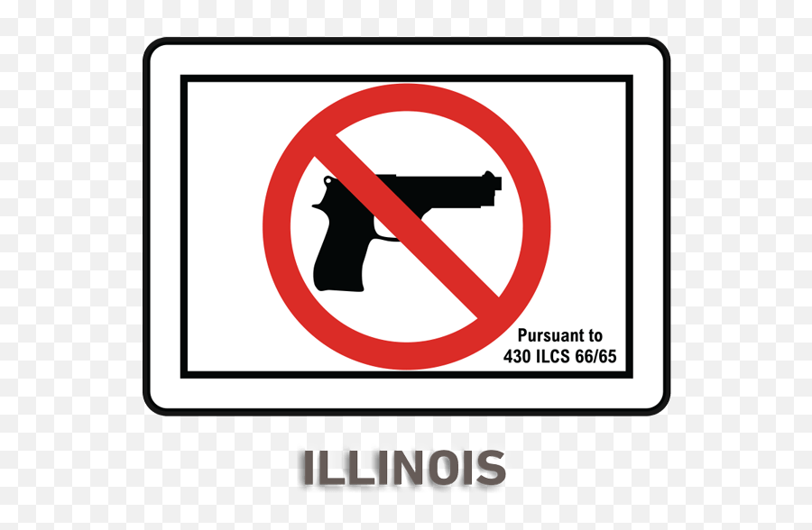 Illinois Firearms Prohibited Sign - Euston Railway Station Emoji,Diagonal Gun Emoji