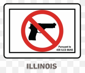Illinois Firearms Prohibited Sign - Euston Railway Station Emoji,Diagonal Gun Emoji