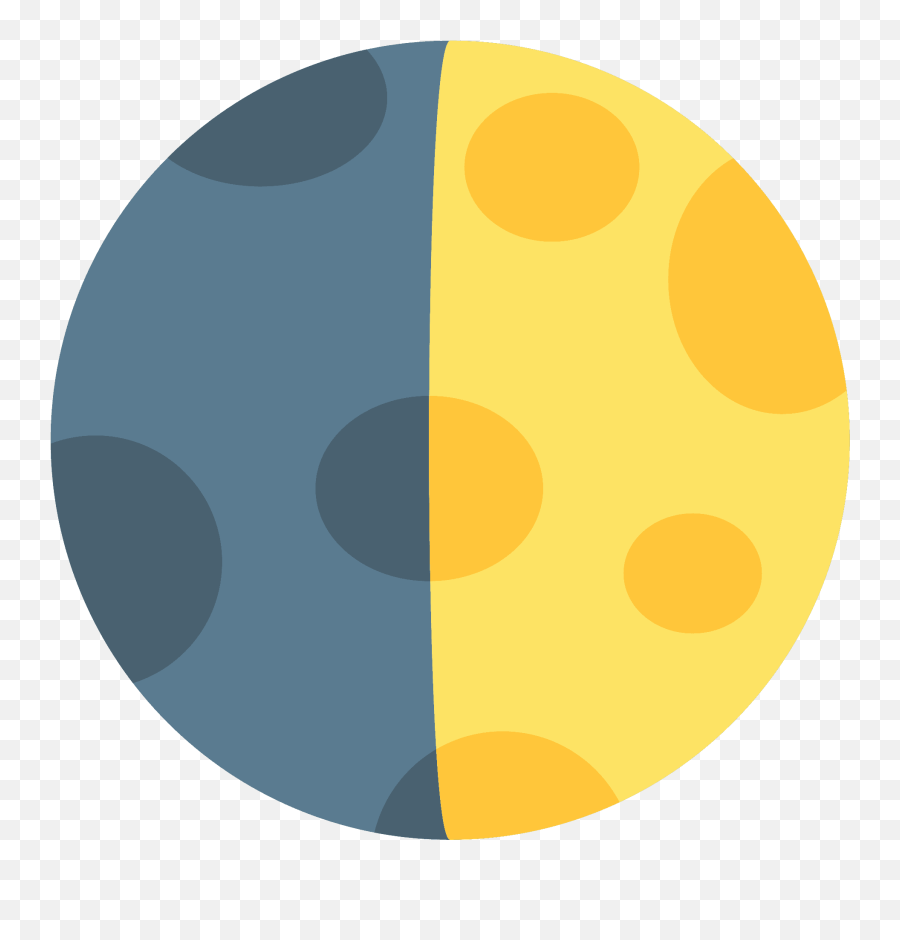 First Quarter Moon Emoji - First Quarter Moon Cartoon,Blue Moon Emoji