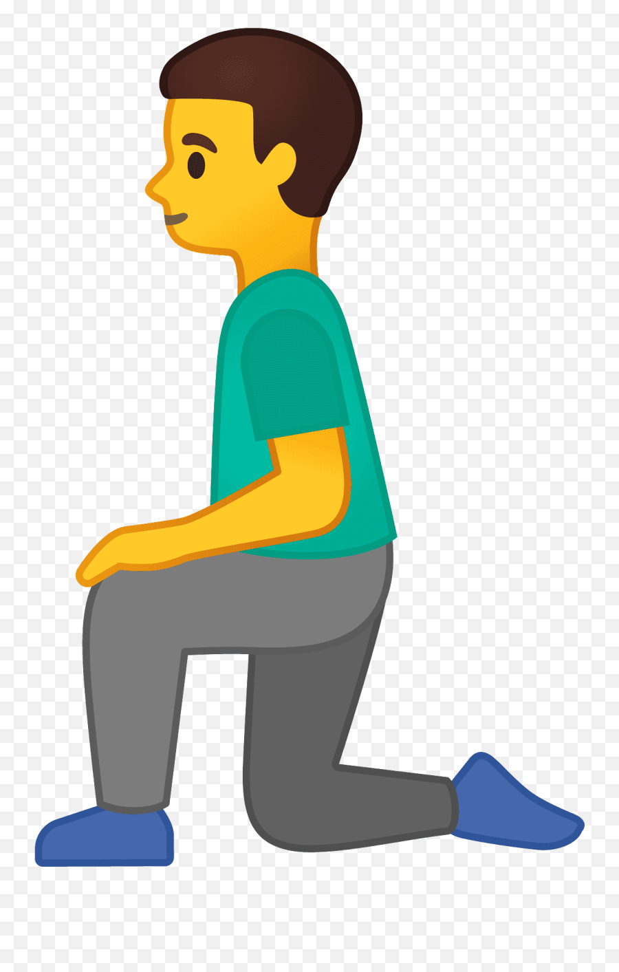Man Kneeling Emoji - Kneel Emoji,Kneeling Emoji