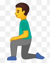 Man Kneeling Emoji - Kneel Emoji,Kneeling Emoji
