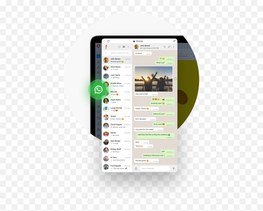 Whatsapp En El Navegador Para Escritorio Opera Opera - Opera Whatsapp Emoji,Teclado Con Emojis De Whatsapp