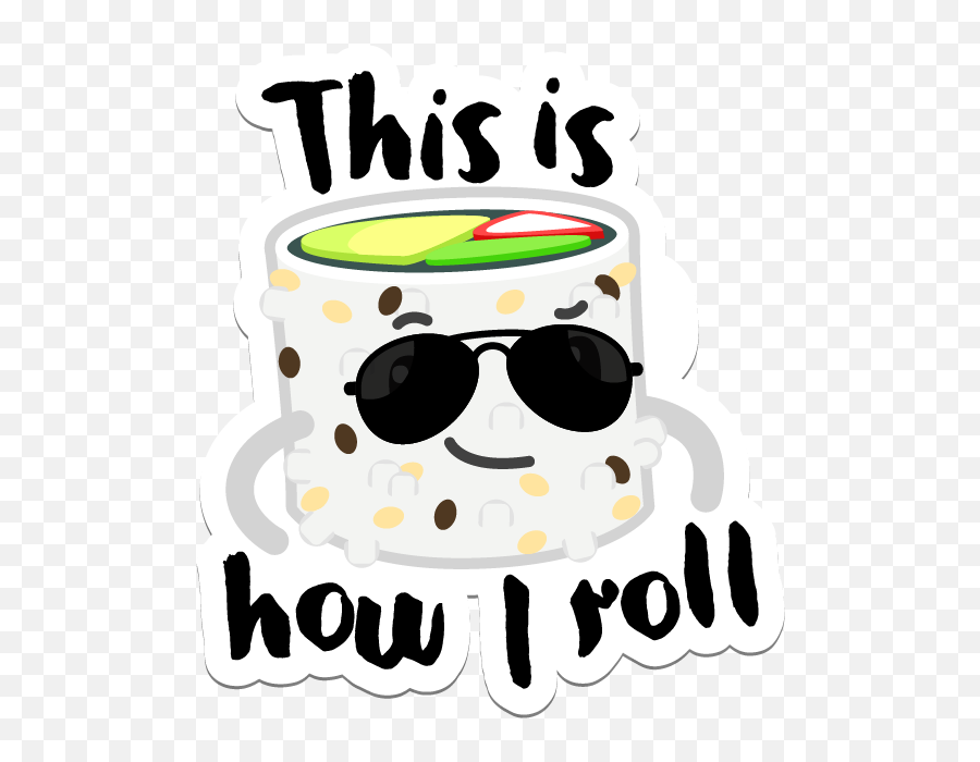 Sushi Stickers For Imessage By Thomas Connelly - Dot Emoji,They See Me Rollin They Hatin Emoji