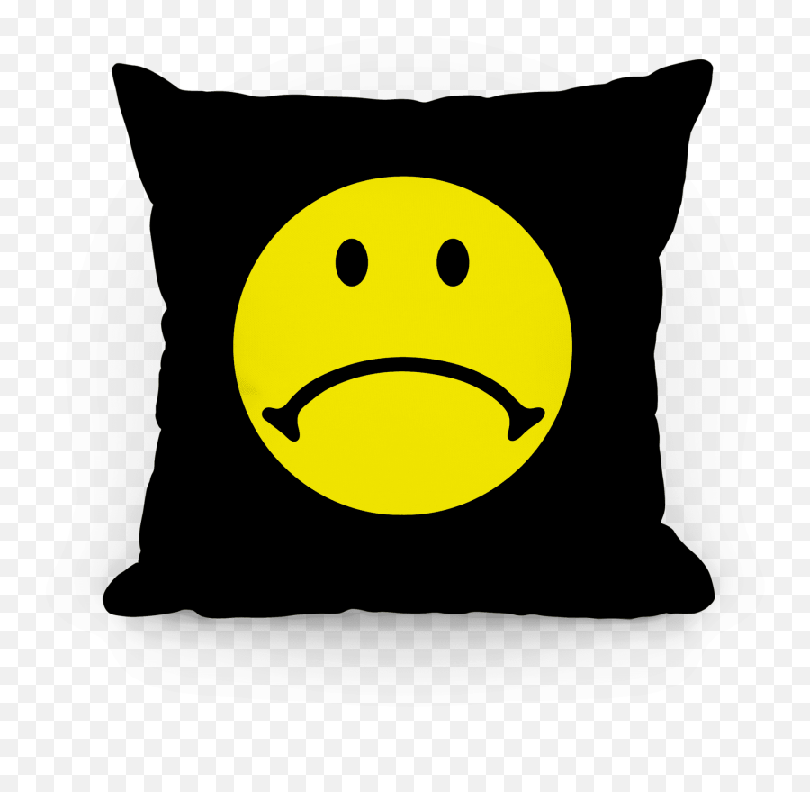 Sad Smiley Face Pillows Lookhuman - Denali State Park Emoji,Emoji Pillow