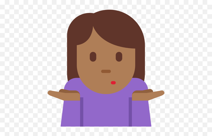 Person Shrugging Emoji With Medium - Black Shrug Emoji Png,Shrug Emoji