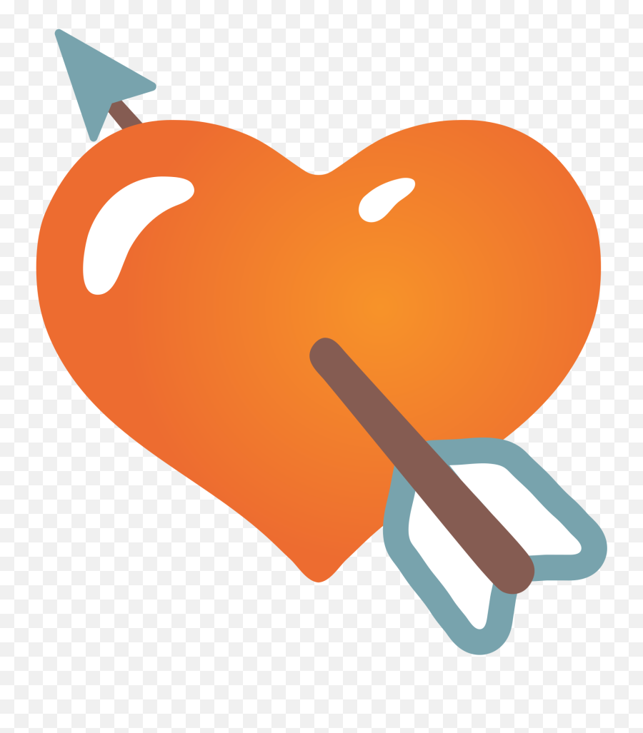 Arrow Heart Emoji Android Png Download - Android Heart Emoji Coração Com Flecha,Heart Emoji Png