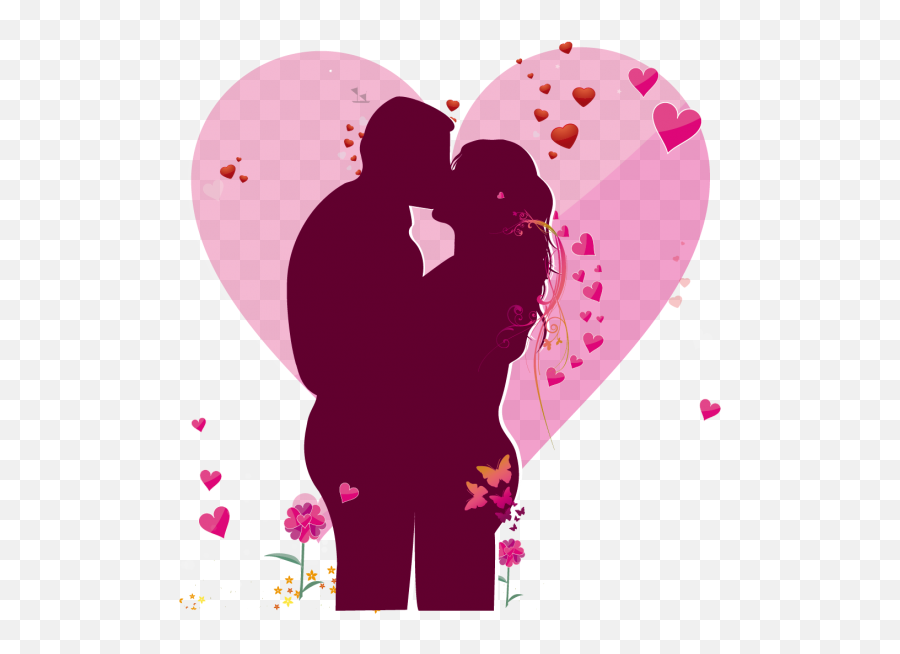 Hd Kissing Couple Neon Silhouette Png Citypng Emoji,Two Person Kissing Emoji