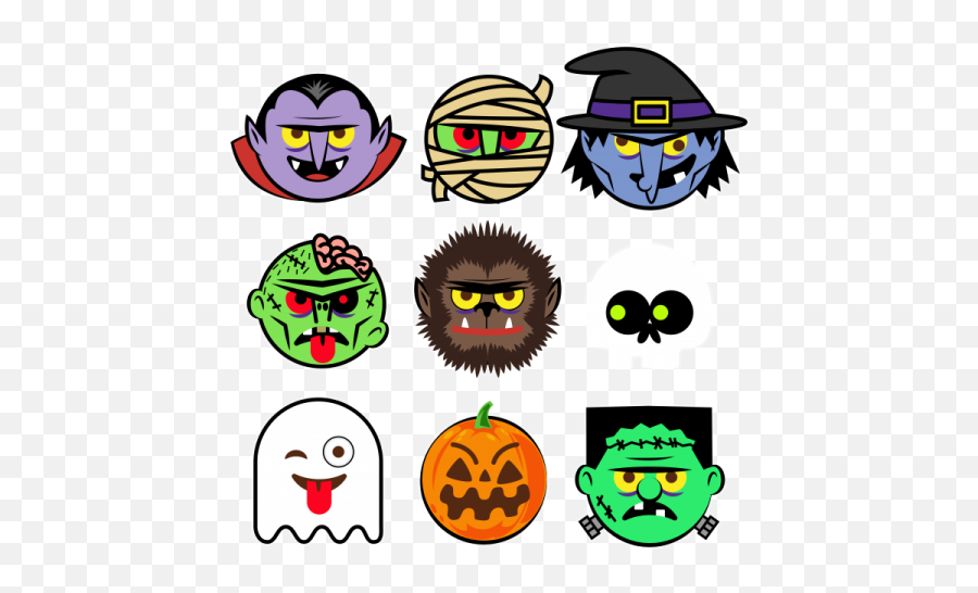 Tricouri Si Bluze Cu Monster Faces Halloween Emoji Shirt - Fictional Character,Halloween Emoji